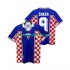 Camisola Croácia SUKER 9 Retro Homem Equipamento Segundo 1998 Manga Curta